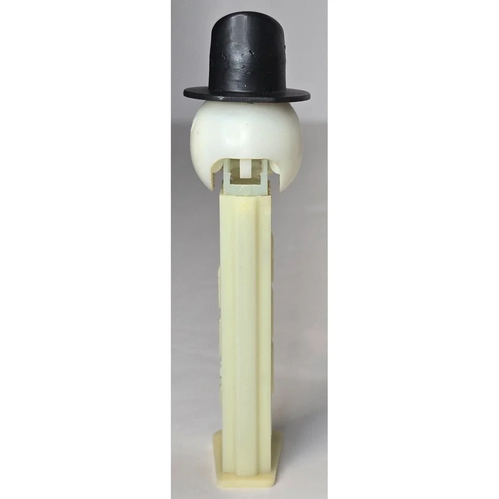 VINTAGE PEZ FROSTY THE SNOWMAN OFF WHITE DISPENSER WITH FEET COLLECTIBLE‎ EUC